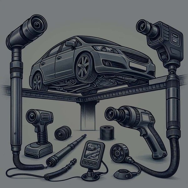 Quels types de caméras d'inspection sont adaptés pour vérifier l'état sous une voiture ?